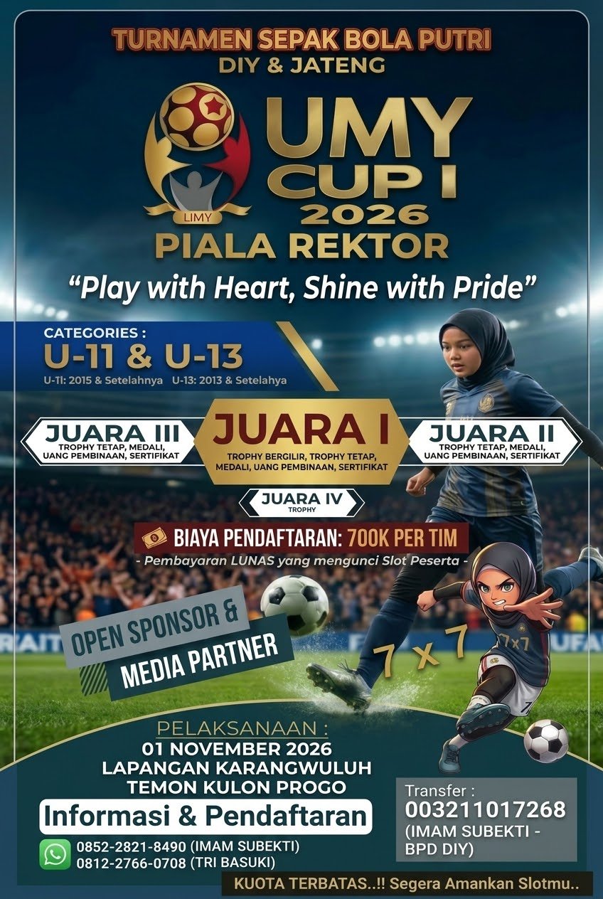 Poster UMY CUP I 2026 PIALA REKTOR
