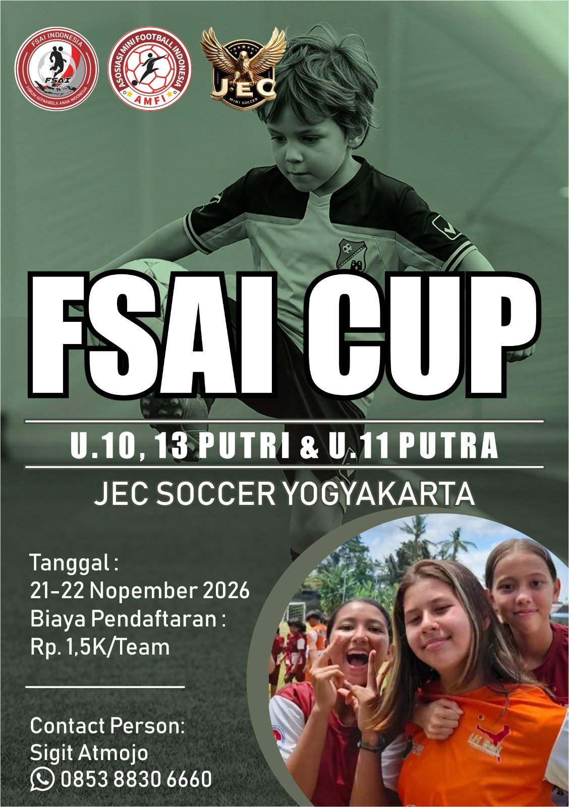 Poster FSAI Cup U10 & U13 Putri, U11 Putra